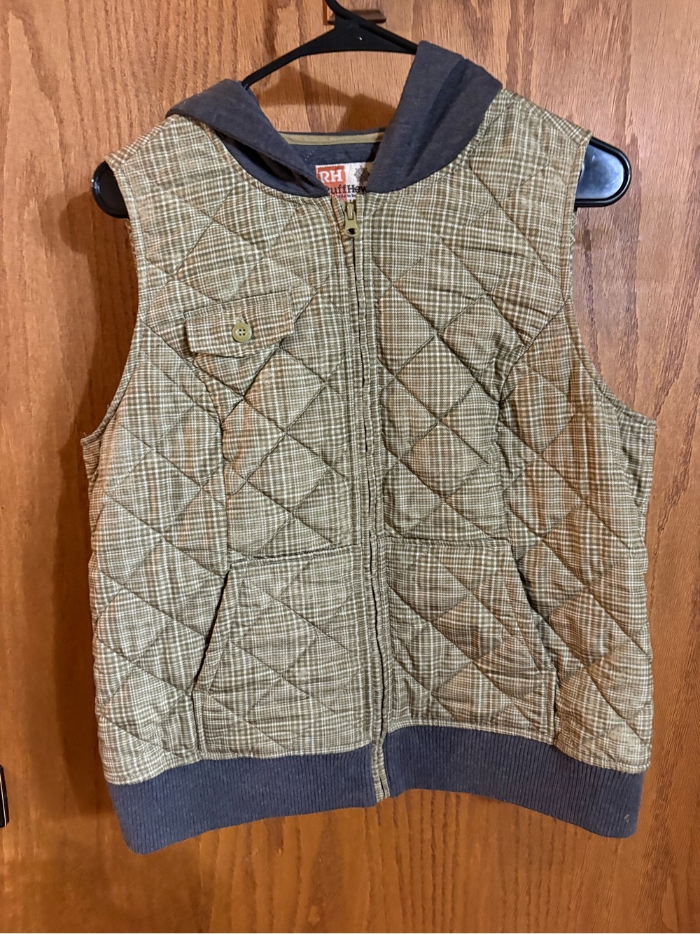 Ruff Hewn Navy Jacket with Olive Trim